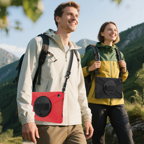 Etui do Samsung Galaxy Tab A11 Plus 10.9 2025 - Pancerne z szybką, uchwytem i paskiem
