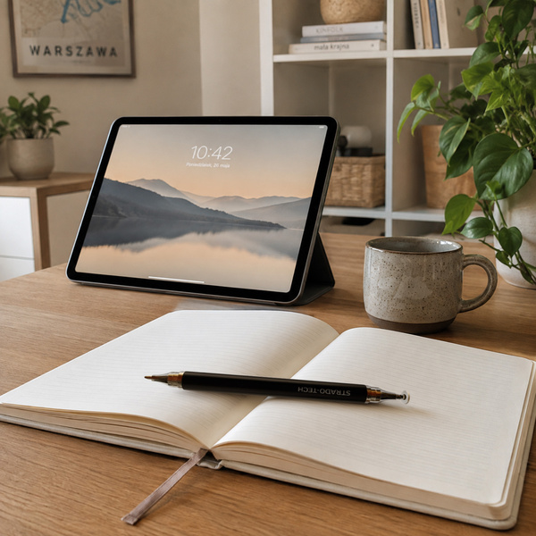 Precyzyjny rysik 2w1 z długopisem stylus pen do tabletu telefonu, czarny
