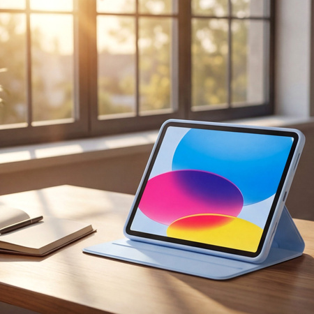 Etui Obrotowe Pencil do iPad 10.9 2022 Gen. 10 / 11 2025 A16 Gen. 11 Wake, niebieskie - ochronne z podstawką