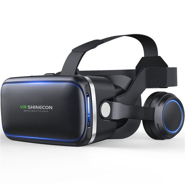 Zestaw Okulary gogle 3D Shinecon VR 10 2019 + Słuchawki + Gamepad - do smartfona