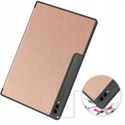 Etui Smart do Galaxy Tab S9 Ultra / S10 Ultra 14.6 X910 X916 X926, różowe złoto - ochronne z podstawką