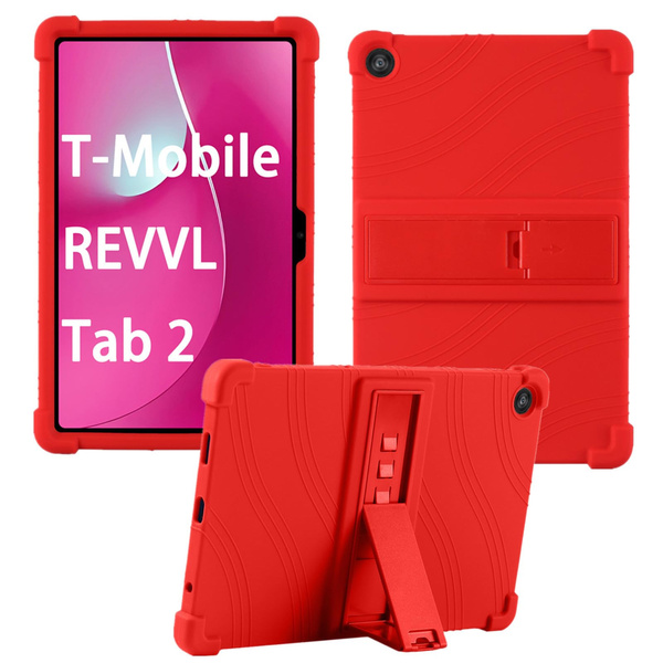 Etui Armor do T-Mobile T Tablet 2 10.1 5G 2025 pancerne, czerwone - ochronne z podstawką
