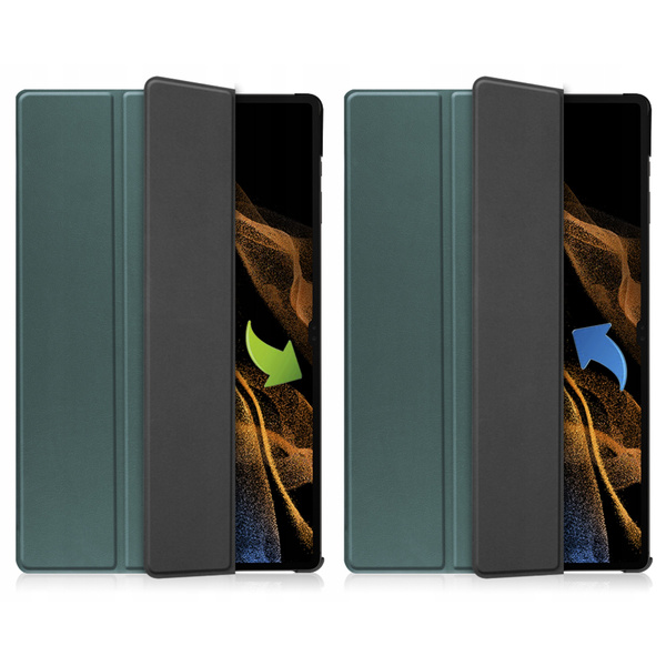 Etui Smart do Galaxy Tab S9 Ultra / S10 Ultra 14.6 X910 X916 X926, zielone - ochronne z podstawką