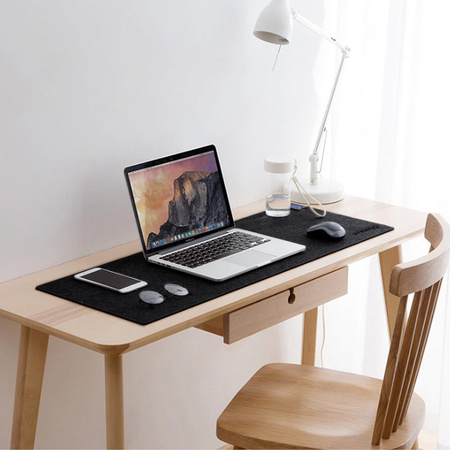 DUŻA PODKŁADKA mata ochronna na biurko pod mysz klawiaturę laptop 90x45 XXL, czarna