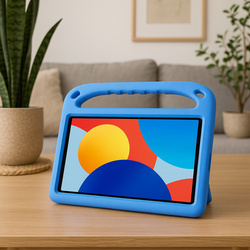 Etui FunColor do Redmi Pad SE 8.7 2024, niebieskie - ochronne z podstawką, dostęp do portów i przycisków