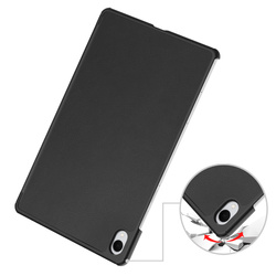Etui Smart do Samsung Galaxy Tab S11 11 SM SMX736 z klapką, czarne - ochronne z podstawką