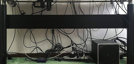 DUŻE Pudełko drewniane organizer maskownica na kable i listwy przewody