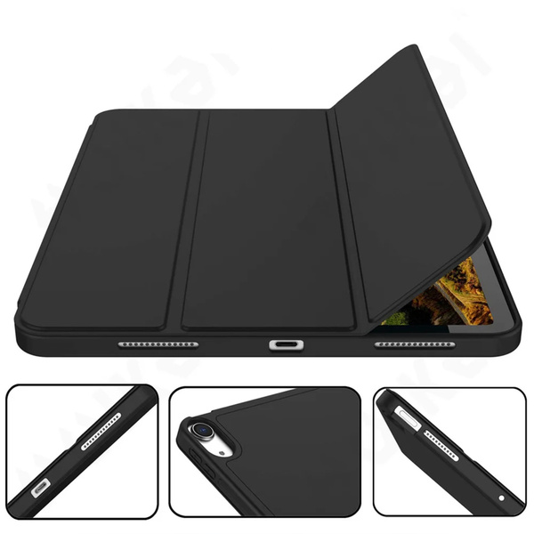 Etui Smart do iPad 10.9 2022 Gen. 10, czarne - ochronne z podstawką, dostęp do portów i przycisków
