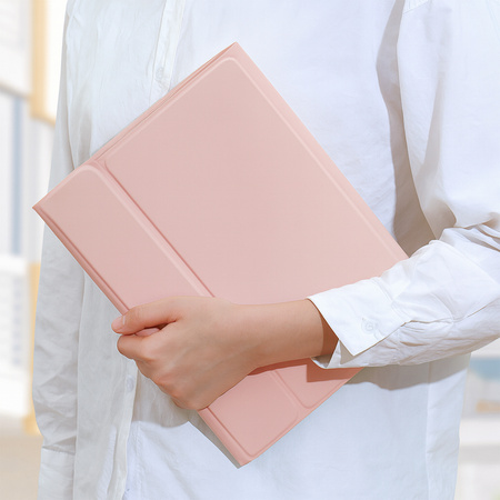 Etui z klawiaturą Bluetooth do Redmi Pad 2 PRO 2025, różowe