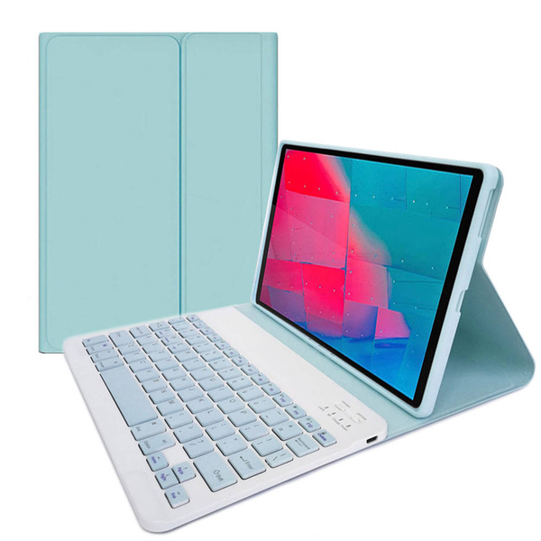 Etui z klawiaturą do Lenovo M10 Plus 10.3 X606 / M10 Plus, niebieskie - ochronne z podstawką