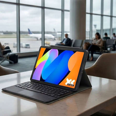 Etui z klawiaturą do Lenovo Idea Tab 11 2025, czarne - ochronne z podstawką