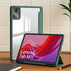 Etui Crystal case do Lenovo Tab M11 10.95 11 / 11 TB330, zielone - ochronne z podstawką