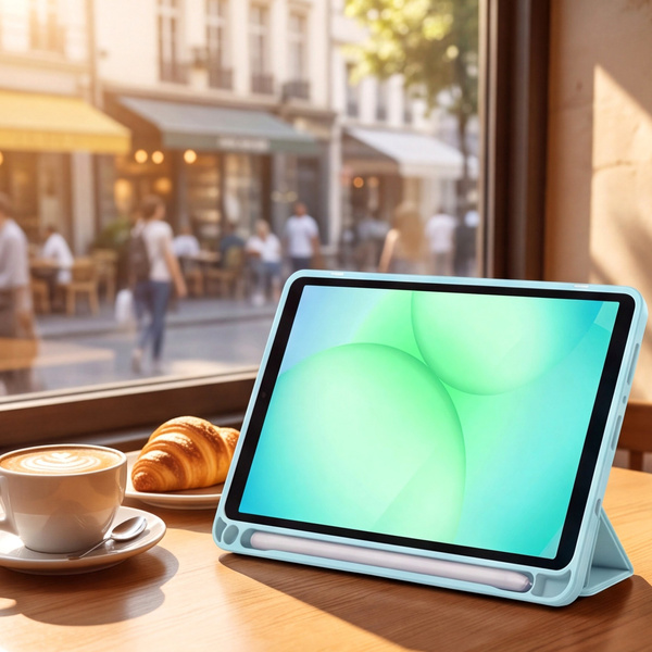 Etui Clear Pencil do Galaxy Tab A11+ 10.9 2025 X230/ X235/ X236 A9+ SM-X215/ X216, niebieskie