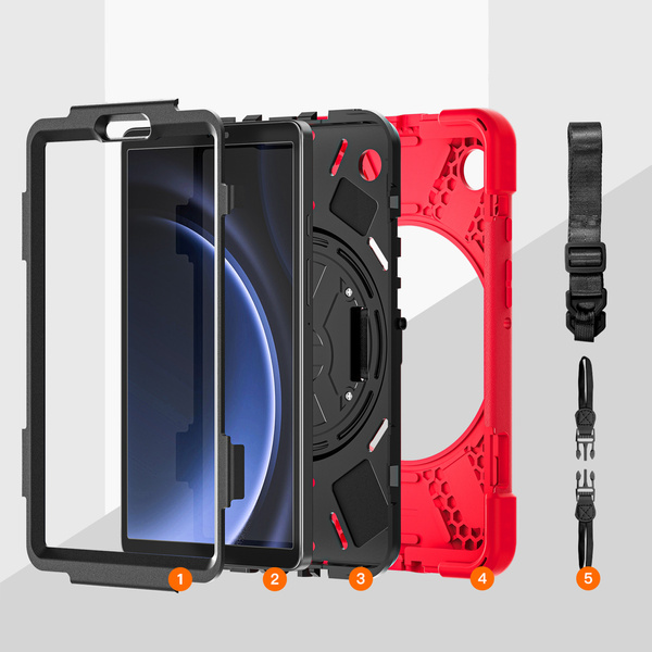 Etui pancerne Shockproof do Samsung Galaxy Tab A9 8 / 8.7 2023, czerwone - ochronne