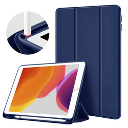 Etui Smart case do Apple iPad Mini 4 5 2015 / 2019 z klapką wake up sleep / Apple iPad Mini 4 / Apple iPad Mini 5, granatowe - ochronne