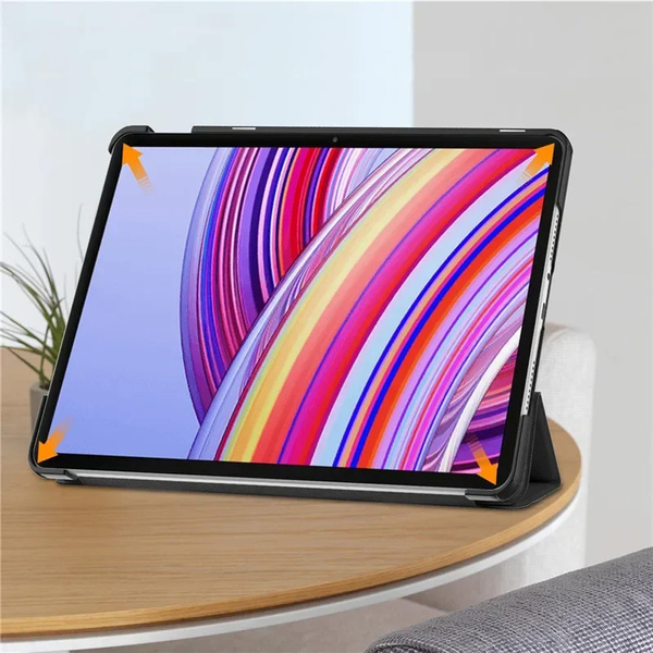 Etui Smart z klapką do Xiaomi Redmi Pad Pro 12.1 2024, czarne - ochronne z podstawką, dostęp do portów i przycisków