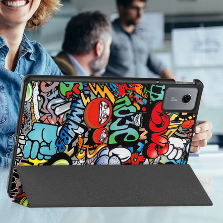 Etui Graficzne do Lenovo Idea Tab 11 z klapką - ochronne z podstawką