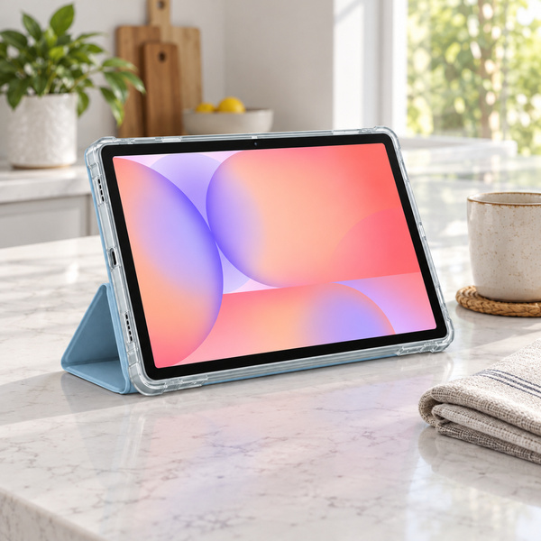 Etui Trifold do Galaxy Tab S10 Lite 10.9/ S10 FE/ S9 FE/ S9/ S8 z miejscem na rysik - niebieskie