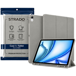 Etui Smart Pencil do iPad Air 11 M4 M3 M2, 2026/ 25/ 24, gen. 8/ 7/ 6, szare - ochronne z podstawką