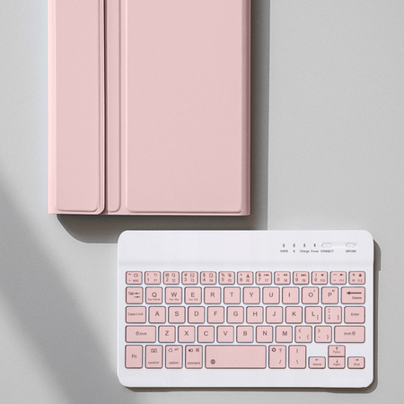 Etui z klawiaturą Bluetooth do Samsung Galaxy Tab A9 8.7 CFX110 (Różowe)