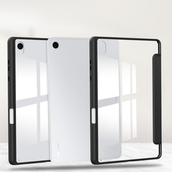 Etui Clear Pencil do Samsung Galaxy Tab S11 11 SM SMX736 z klapką, czarne - ochronne