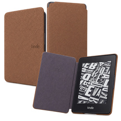 Etui Slim Case do Amazon Kindle Paperwhite 4, brązowe - ochronne z podstawką, dostęp do portów i przycisków