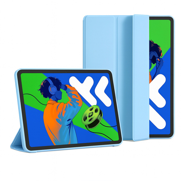 Etui Smart do Lenovo Idea Tab Pro / Pro MT 2025, niebieskie - ochronne z podstawką, dostęp do portów i przycisków