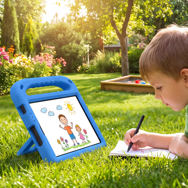 Etui ochronne z uchwytem do Lenovo Tab One 8.7 2025 TB305FU TB305XU, niebieskie, z podstawką
