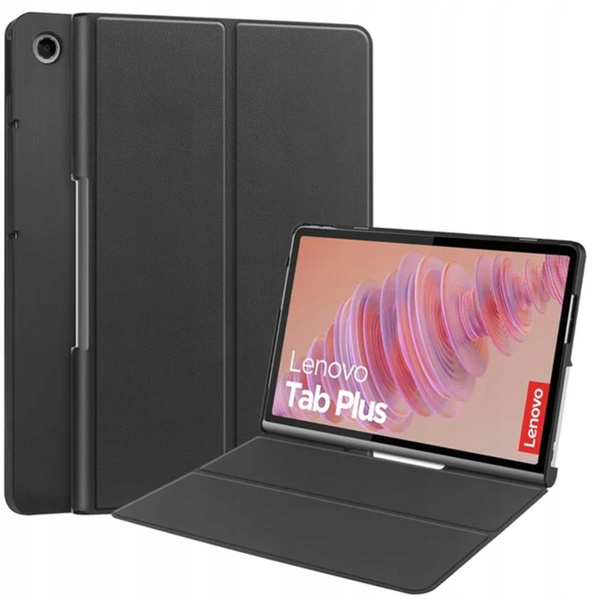 Etui Smart z klapką do Lenovo Tab Plus 11, czarne - ochronne z podstawką