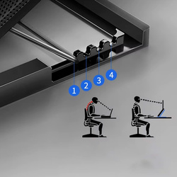 Regulowana Podstawka chłodząca pod laptop 12-17″ antypoślizgowa, biały