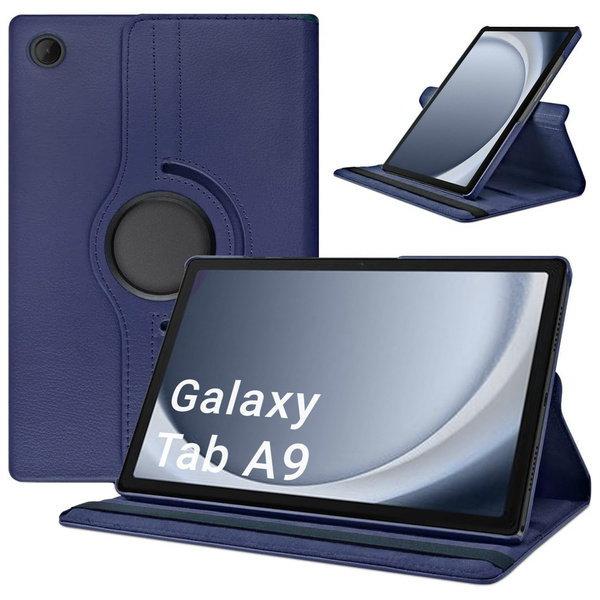 Etui Obrotowe 360 do Samsung Galaxy Tab A9 8 / Galaxy Tab A9 X110, granatowe - ochronne z podstawką