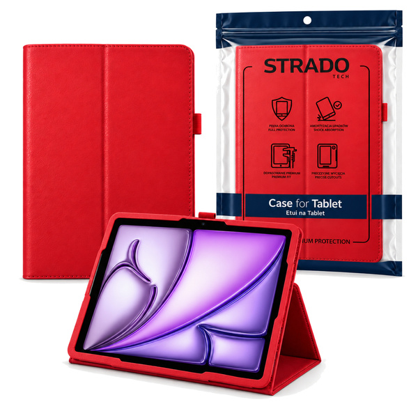 Etui do Apple iPad Air 11 M4 M3 M2 2026/ 25/ 24 gen. 8/7 z klapką - czerwone