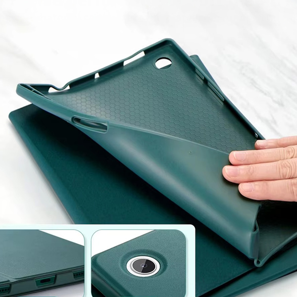 Etui z klawiaturą touch do Lenovo Tab 10.1 2025, zielone - ochronne z podstawką