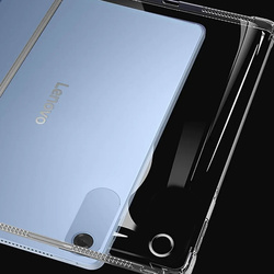 Etui Silikonowe do Lenovo Tab 10.1 2025, przezroczyste - ochronne z podstawką, dostęp do portów i przycisków