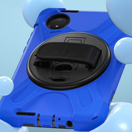 Etui pancerne Shockproof z uchwytem paskiem do Xiaomi Redmi Pad SE 8.7 2024, niebieskie