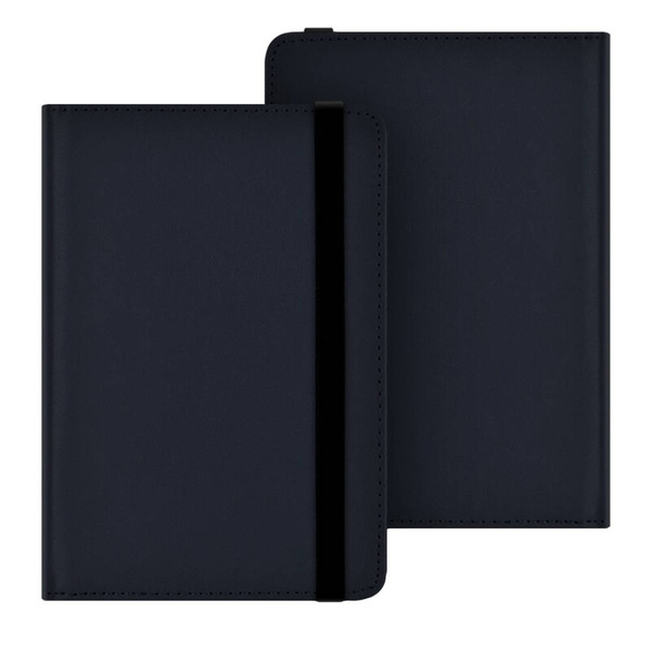 Etui Skórzane z uchwytem do Kindle 11 / 10 Paperwhite 1 / Kindle 2 / Kindle 3, granatowe - ochronne z podstawką