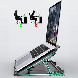 Podkładka chłodząca do Laptopa LED 15-18 regulacja chłodzenia cicha, czarny
