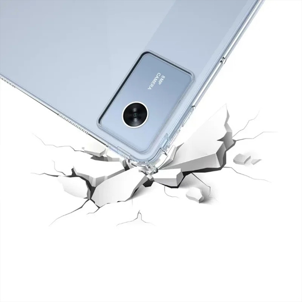 Etui Silikonowe do Lenovo Idea Tab 11, przezroczyste - ochronne z podstawką