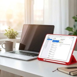 Etui Smart case do Apple iPad Mini 4 5 2015 / 2019 z klapką wake up sleep / Apple iPad Mini 4 / Apple iPad Mini 5, czerwone - ochronne