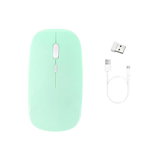 Myszka Bezprzewodowa mysz komputerowa Bluetooth 2.4G Sensor Optyczny, zielona