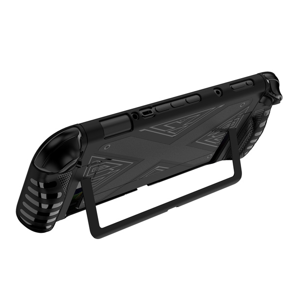 Etui do Nintendo Switch 2 2025 silikonowe Kickstand 3-częściowe, czarne - ochronne z podstawką