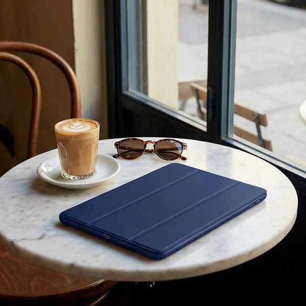 Etui Smart case do Apple iPad Mini 4 5 2015 / 2019 z klapką wake up sleep / Apple iPad Mini 4 / Apple iPad Mini 5, granatowe - ochronne