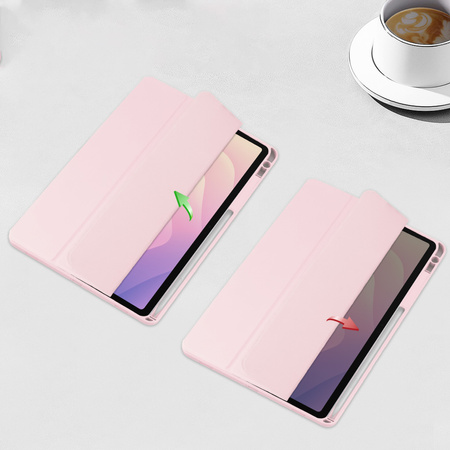 Etui CLEAR PENCIL do Samsung Galaxy Tab S11 11" SM-X730 SMX736 z klapką, różowe