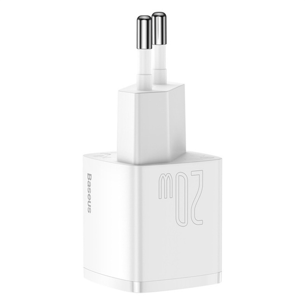 Ładowarka sieciowa szybka zasilacz Baseus Cube 20W USB-C - biała