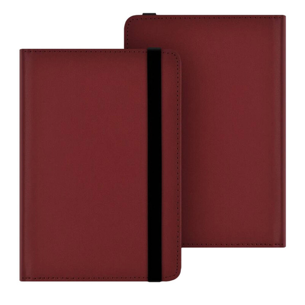 Etui Skórzane z uchwytem do Kindle 11 / 10 Paperwhite 1 / Kindle 2 / Kindle 3, czerwone - ochronne z podstawką