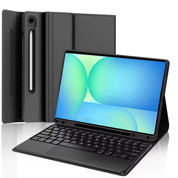 Etui z klawiaturą Bluetooth do Samsung Galaxy Tab S10 FE+ / FE Plus 13.1, czarne - ochronne