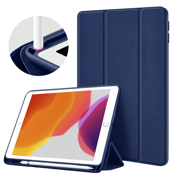 Etui Smart case do Apple iPad Mini 4 5 2015 / 2019 z klapką wake up sleep / Apple iPad Mini 4 / Apple iPad Mini 5, granatowe - ochronne