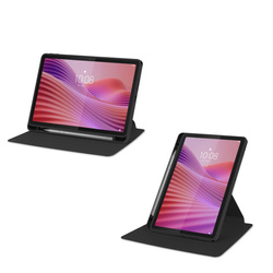 Etui 360 Crystal do Lenovo Tab 10.1 2025, czarne - ochronne z podstawką, dostęp do portów i przycisków