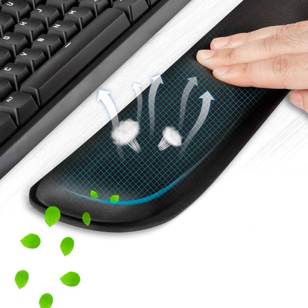 Zestaw ergonomicznych żelowych podkładek pod mysz nadgarstek 3 szt, czarne