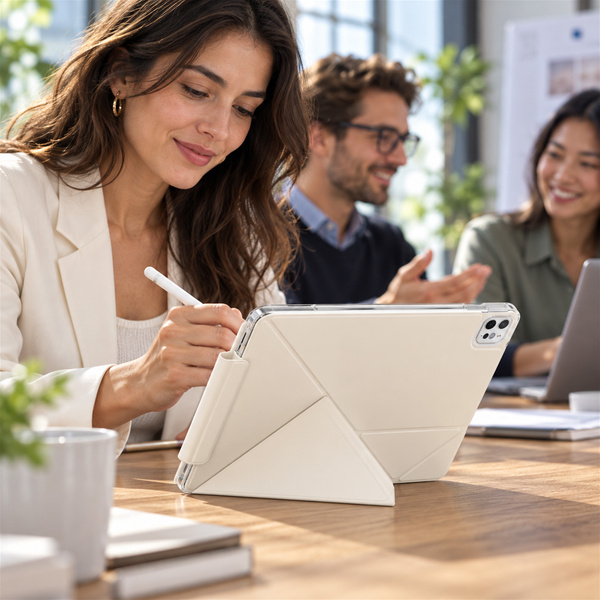 Etui Origami do Apple iPad Air 13 M4 M3 M2 2026/25/24 gen 8/7/6 - białe